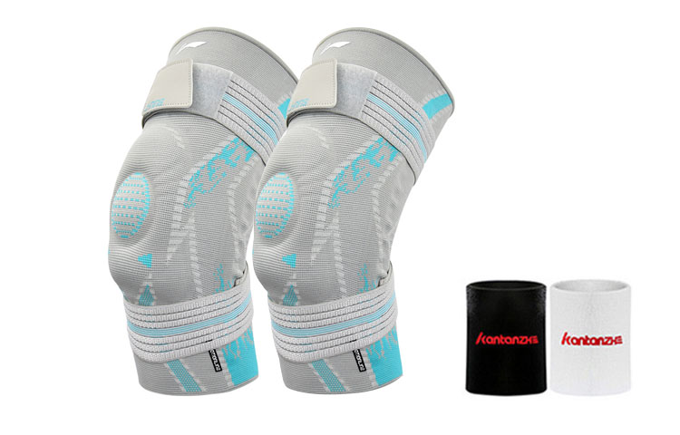 Наколенники LINING, сине-серые + фиксатор запястья KTZ черный 
Наколенники LINING, сине-серые + фиксатор запястья KTZ черный