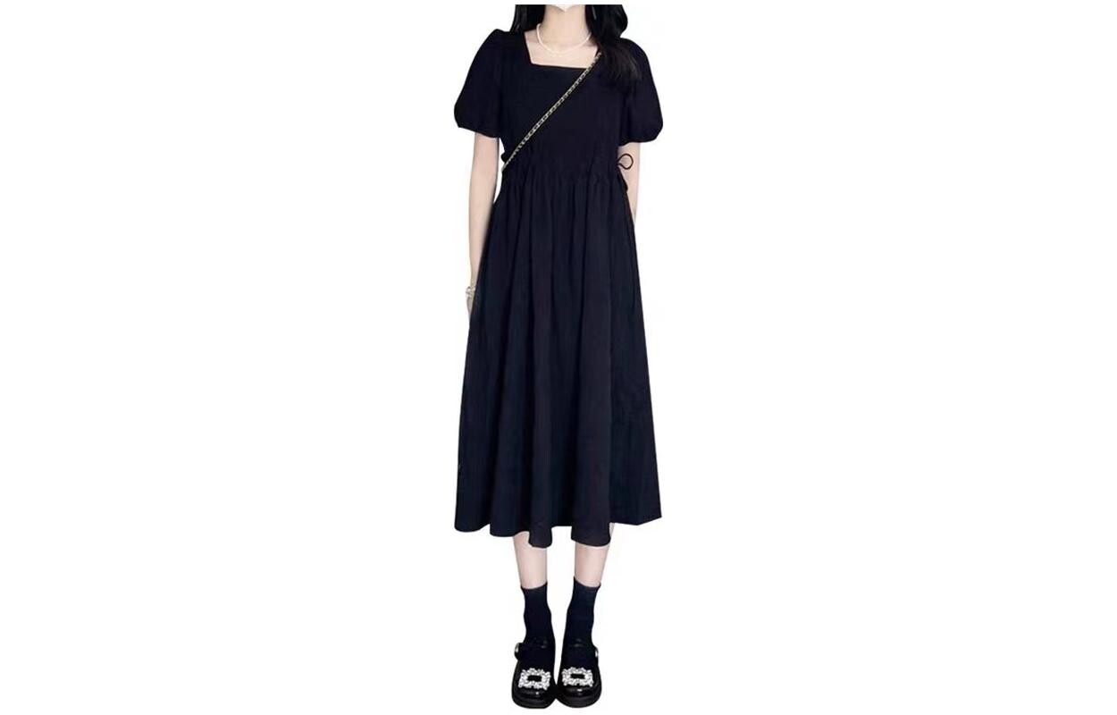 Mu Qingqing Женское платье с шортами и рукавами, Черный
Mu Qingqing Женское платье с шортами и рукавами, Черный