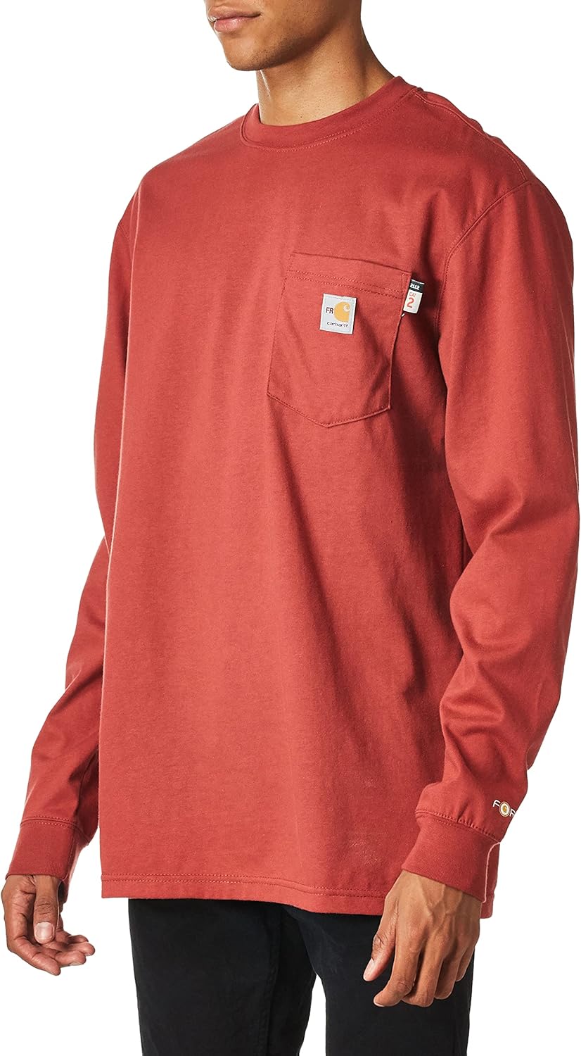 Carhartt мужская огнестойкая футболка Force Cotton с длинным рукавом, Dark Barn Red
Carhartt мужская огнестойкая футболка Force Cotton с длинным рукавом, Dark Barn Red