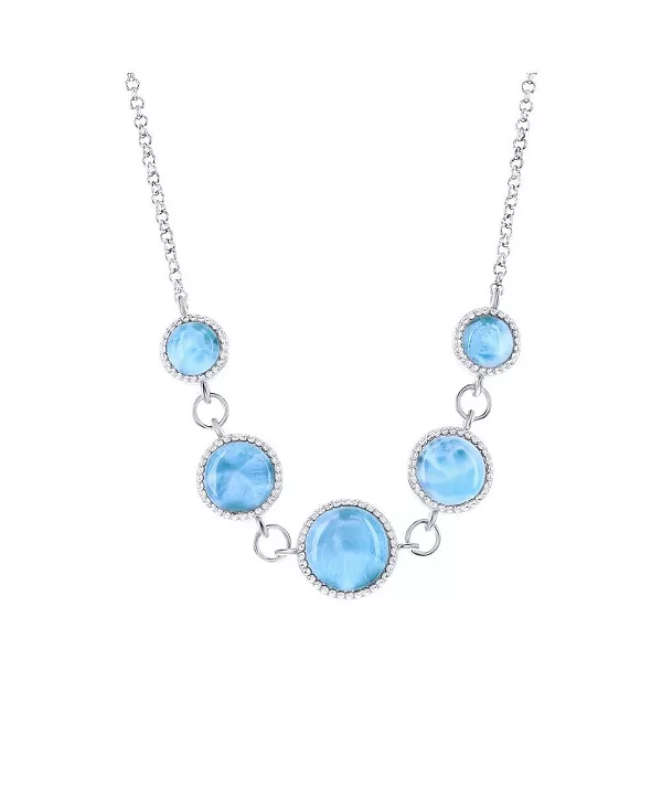 Ожерелье из стерлингового серебра с круглыми бусинами и ларимаром Caribbean Treasures, blue
Ожерелье из стерлингового серебра с круглыми бусинами и ларимаром Caribbean Treasures, blue