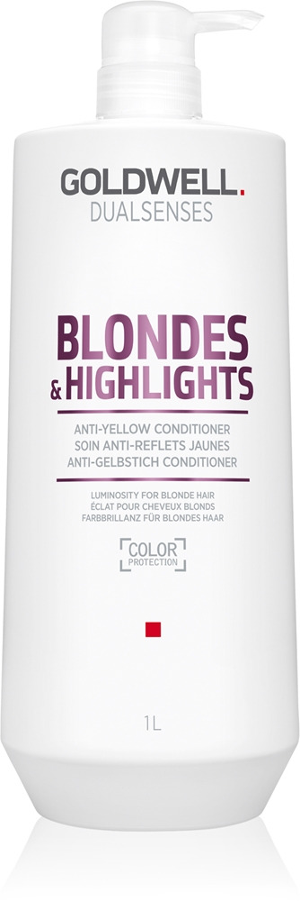 Кондиционер Dualsenses Blondes & Highlights для светлых волос, нейтрализующий желтые оттенки Goldwell, 1000 мл
Кондиционер Dualsenses Blondes & Highlights для светлых волос, нейтрализующий желтые оттенки Goldwell, 1000 мл