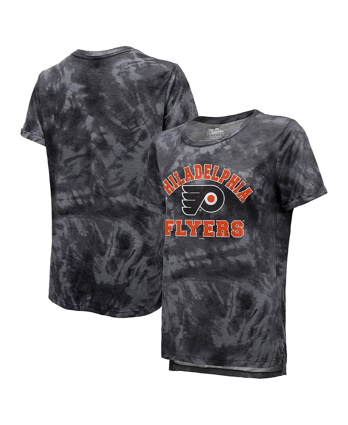 Черная женская футболка с нитками Philadelphia Flyers Boyfriend Tie-Dye Tri-Blend Majestic, черный
Черная женская футболка с нитками Philadelphia Flyers Boyfriend Tie-Dye Tri-Blend Majestic, черный