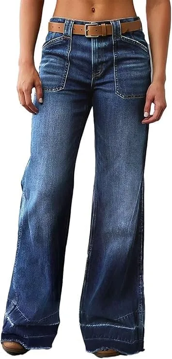 Женские джинсы с широкими штанинами Mid Waisted Stretchy Straight Leg, свободные, модные, мягкие, в стиле Y2K, с карманами BBOXOTP
Женские джинсы с широкими штанинами Mid Waisted Stretchy Straight Leg, свободные, модные, мягкие, в стиле Y2K, с карманами BBOXOTP