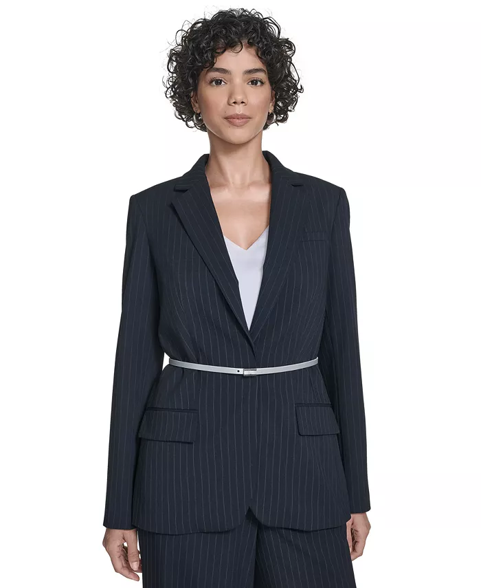 Женский пиджак в тонкую полоску с поясом на одной пуговице Calvin Klein, мультиколор
Женский пиджак в тонкую полоску с поясом на одной пуговице Calvin Klein, мультиколор