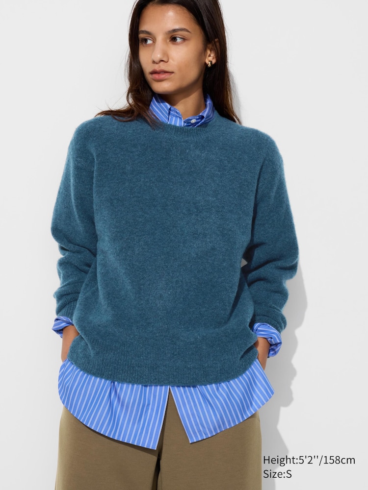 Джемпер с круглым вырезом из пряжи Soufflé Uniqlo, синий
Джемпер с круглым вырезом из пряжи Soufflé Uniqlo, синий