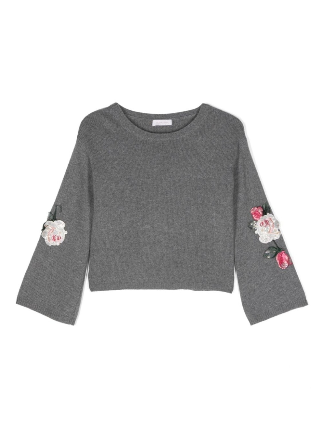 Monnalisa джемпер из смесовой шерсти с цветочной аппликацией, серый
Monnalisa джемпер из смесовой шерсти с цветочной аппликацией, серый