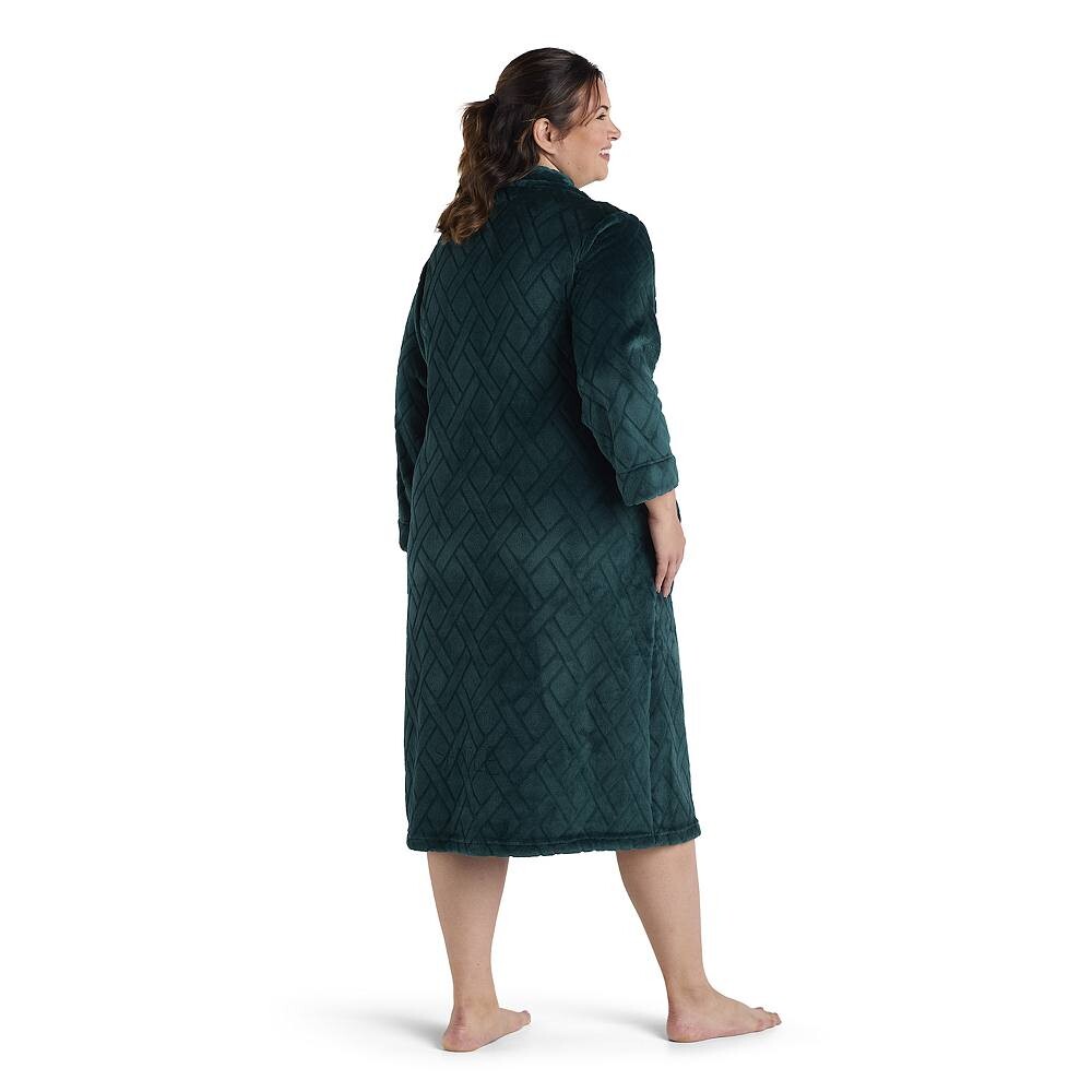 Длинный флисовый халат Miss Elaine Essentials размера плюс на молнии, цвет Emerald
Длинный флисовый халат Miss Elaine Essentials размера плюс на молнии, цвет Emerald