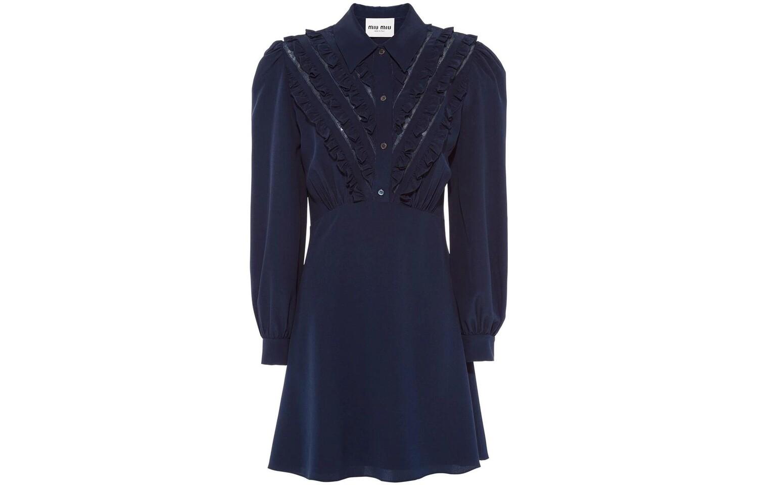 Платье с длинными рукавами женское синее Miu Miu
Платье с длинными рукавами женское синее Miu Miu