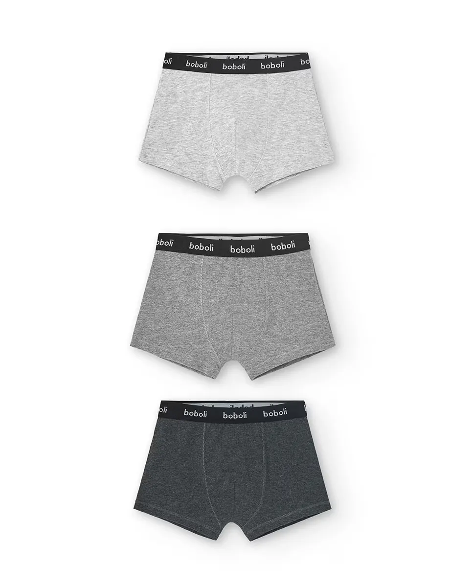 Набор из 3 хлопковых боксеров для мальчиков с логотипом на поясе Boboli, серый
Набор из 3 хлопковых боксеров для мальчиков с логотипом на поясе Boboli, серый