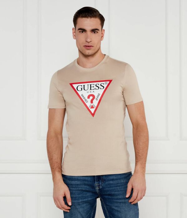 Футболка мужская Guess Jeans облегающего кроя с большим логотипом бренда, бежевый
Футболка мужская Guess Jeans облегающего кроя с большим логотипом бренда, бежевый