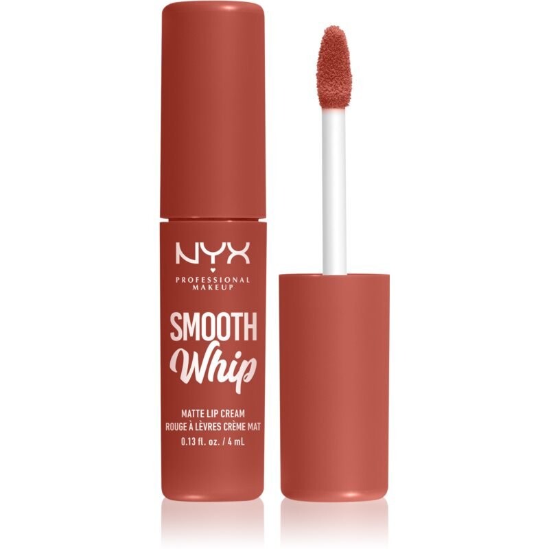 NYX Professional Makeup Smooth Whip Matte Lip Cream бархатистая помада с разглаживающим эффектом оттенок 07 Pushin' Cushion 4 мл Inna Marka