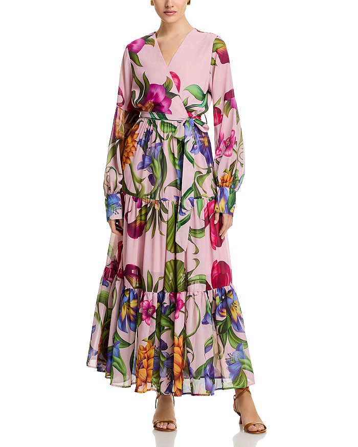 Платье макси с V-образным вырезом Nancy Yang, розовый 
Платье макси с V-образным вырезом Nancy Yang, розовый