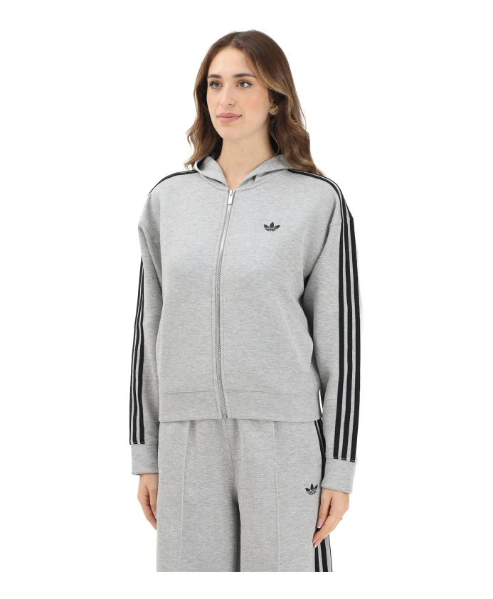 Толстовка на молнии с тремя полосками Adicolor Adidas Originals, серый
Толстовка на молнии с тремя полосками Adicolor Adidas Originals, серый