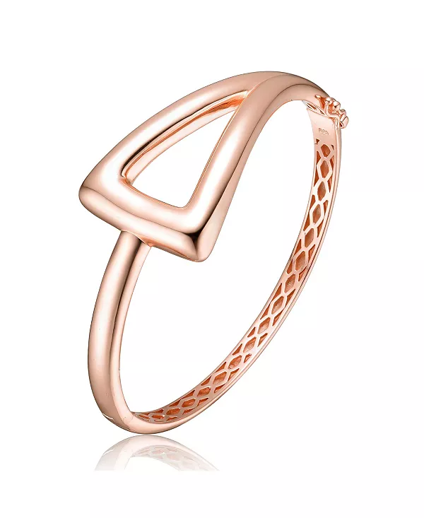 Жесткий треугольный браслет-манжета из стерлингового серебра 18 карат с розовым покрытием Genevive, pink
Жесткий треугольный браслет-манжета из стерлингового серебра 18 карат с розовым покрытием Genevive, pink