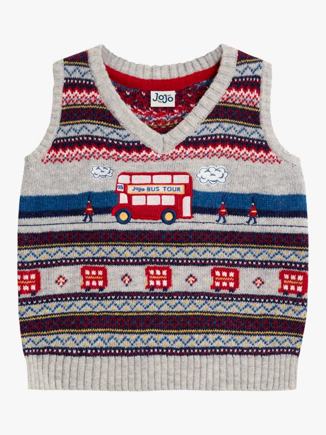 Детский топ с лондонским автобусом из шерстяной смеси JoJo Maman Bébé, Marl Grey
Детский топ с лондонским автобусом из шерстяной смеси JoJo Maman Bébé, Marl Grey