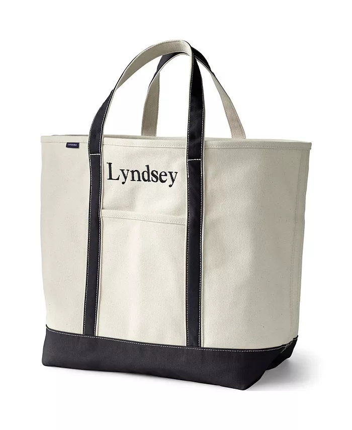 Очень большая натуральная холщовая сумка-шоппер с 5 карманами и открытым верхом Lands' End, белый
Очень большая натуральная холщовая сумка-шоппер с 5 карманами и открытым верхом Lands' End, белый