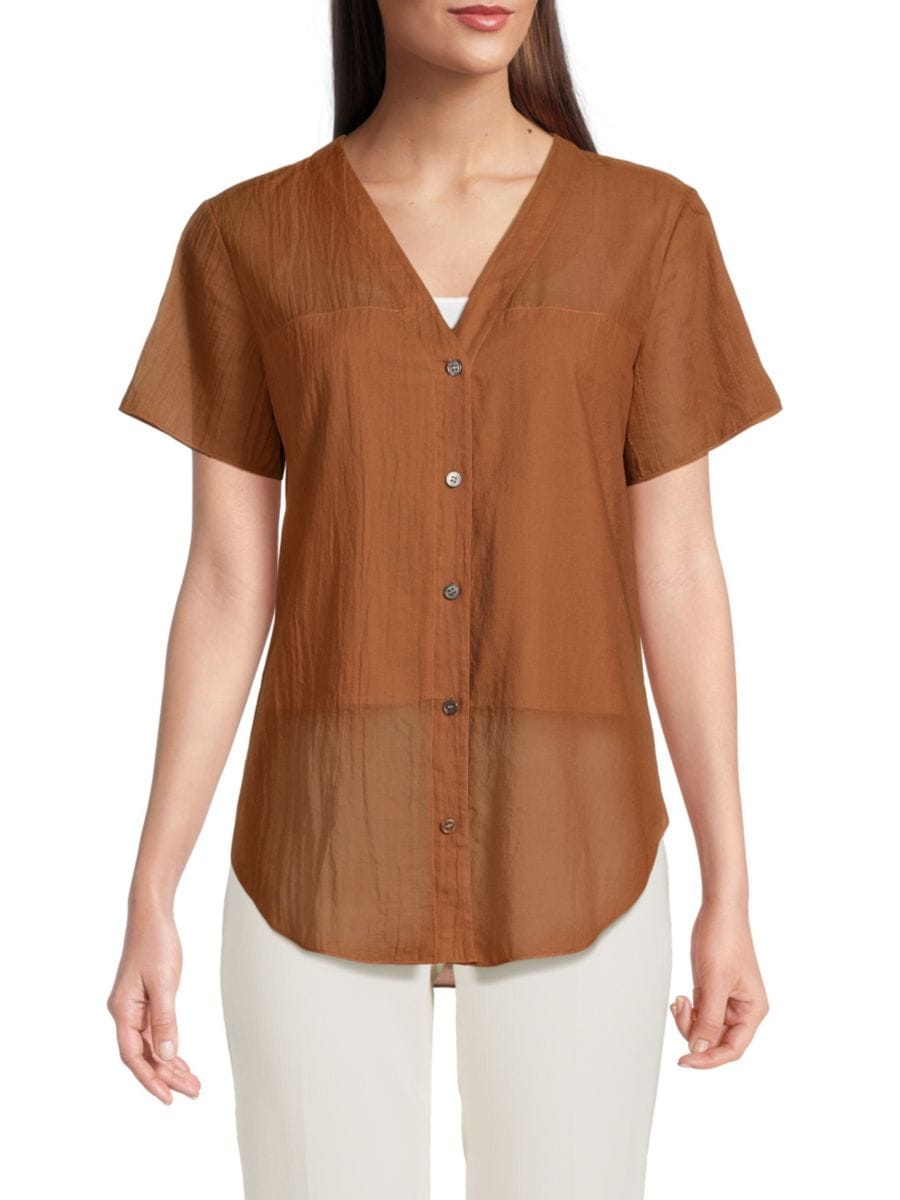 Хлопковая рубашка с пуговицами спереди Theory, цвет Terracotta
Хлопковая рубашка с пуговицами спереди Theory, цвет Terracotta