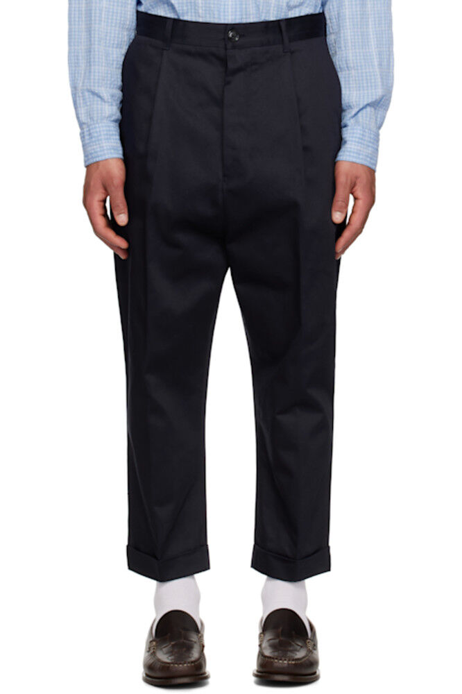 Брюки свободного кроя цвета морской волны из хлопка AMI Paris
Брюки свободного кроя цвета морской волны из хлопка AMI Paris