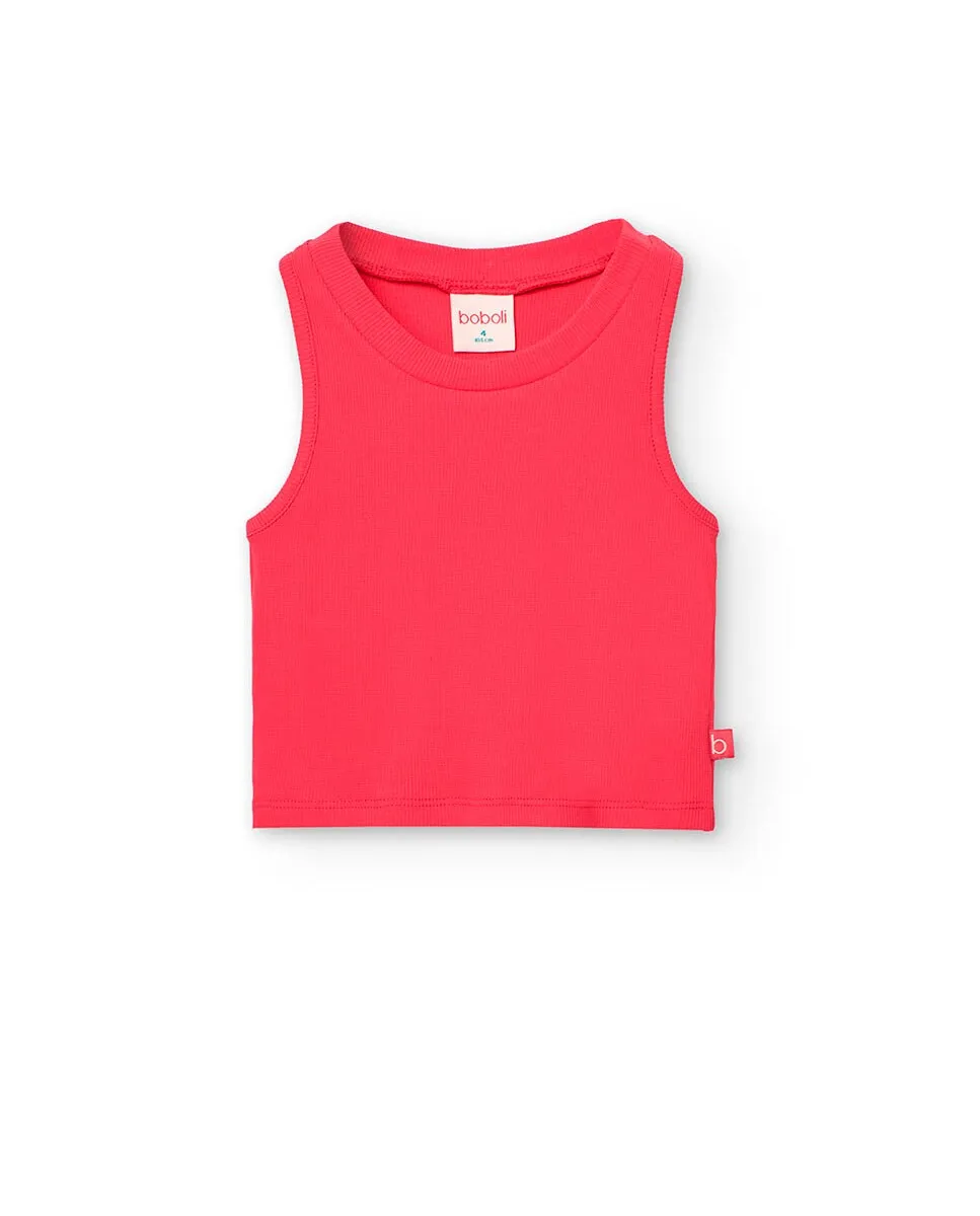 Топ для девочек без рукавов с круглым вырезом Boboli, фуксия
Топ для девочек без рукавов с круглым вырезом Boboli, фуксия
