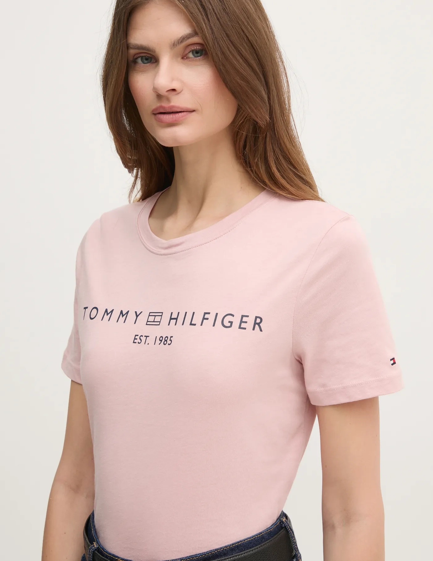 Хлопковая футболка Tommy Hilfiger, розовый
Хлопковая футболка Tommy Hilfiger, розовый