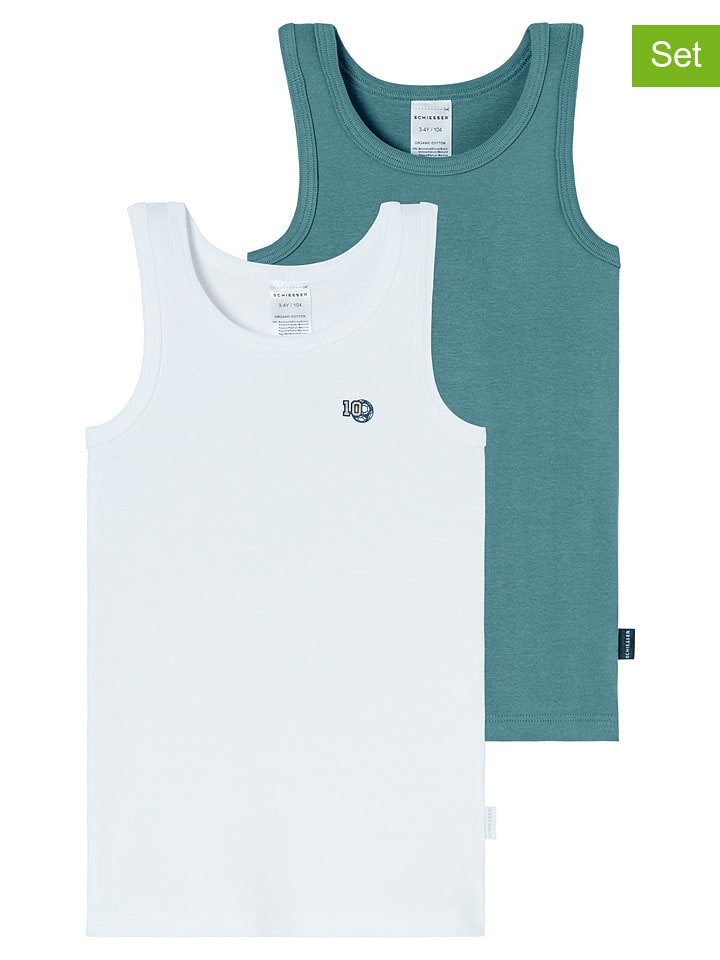 Schiesser Комплект из 2 штук: топы бирюзового/белого цвета
Schiesser Комплект из 2 штук: топы бирюзового/белого цвета