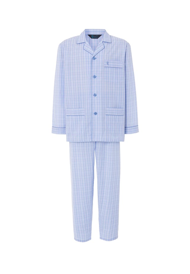 Пижама с воротником-лацканом из поплиновой ткани El Búho Nocturno, синий
Пижама с воротником-лацканом из поплиновой ткани El Búho Nocturno, синий