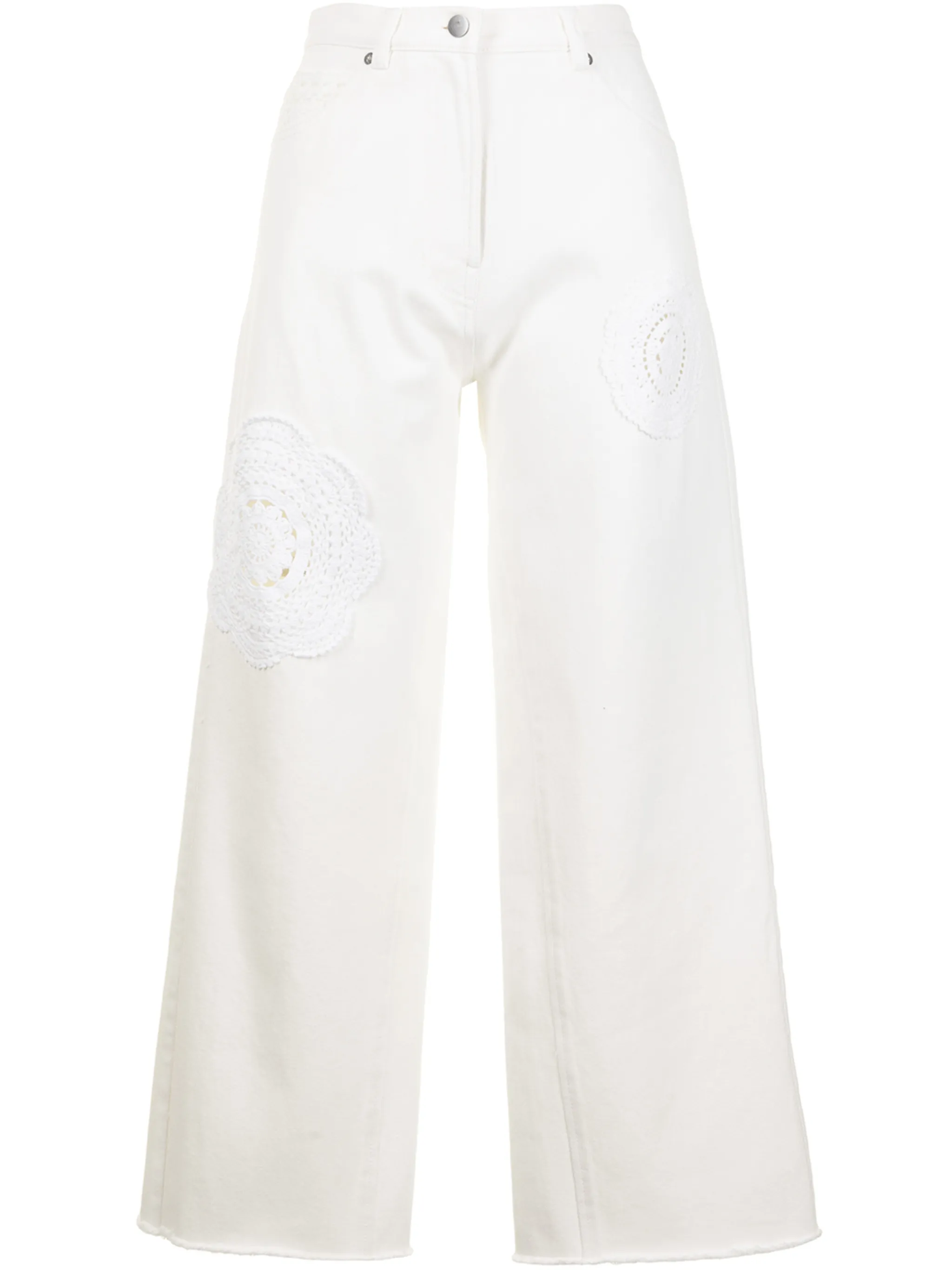 Широкие джинсы с отделкой в технике кроше Goen.J, белый
Широкие джинсы с отделкой в технике кроше Goen.J, белый