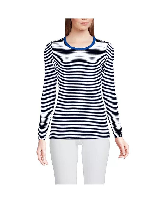 Женская футболка в рубчик с длинным рукавом Lands' End, синий
Женская футболка в рубчик с длинным рукавом Lands' End, синий