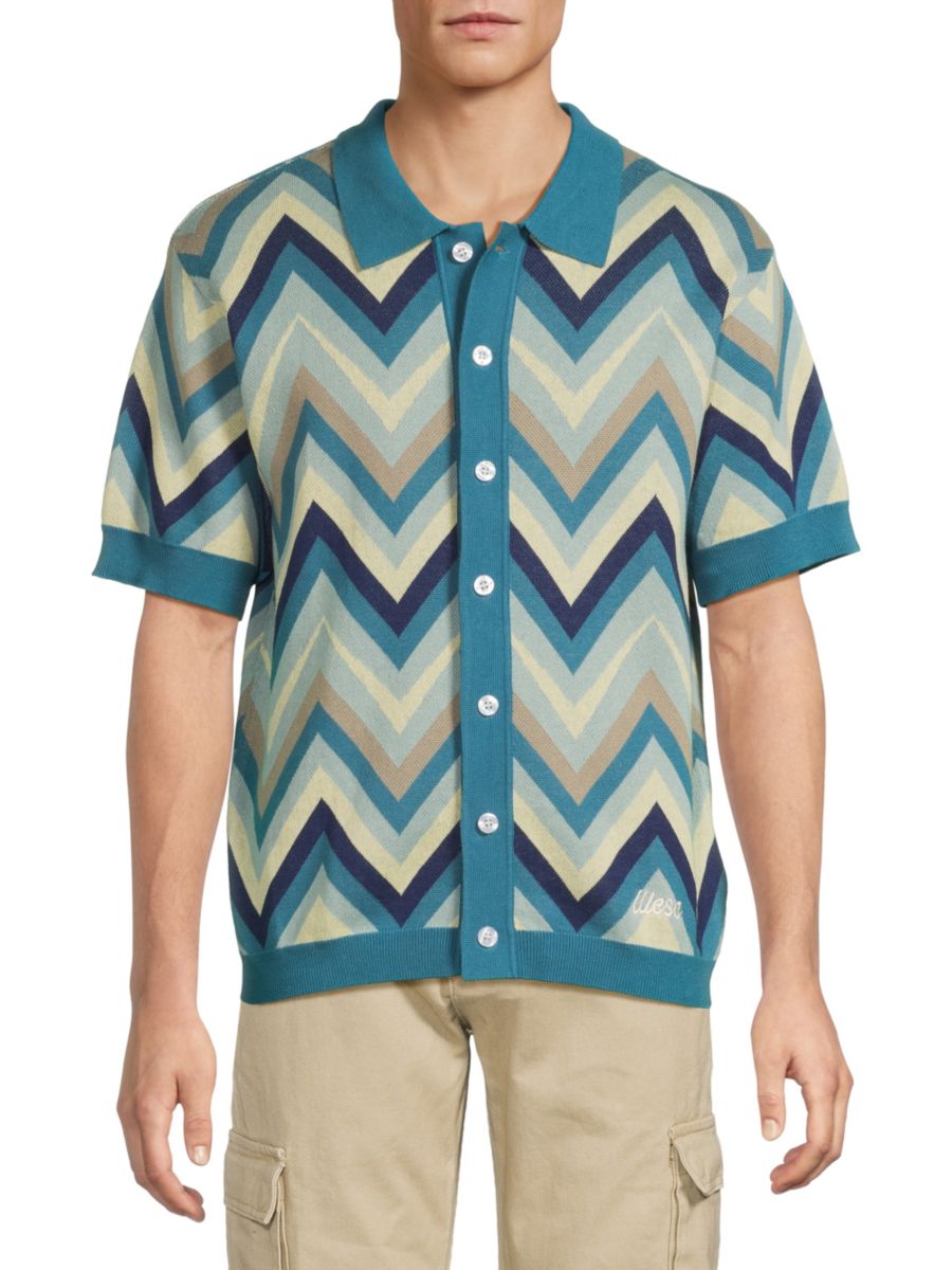 Рубашка-кардиган из хлопка с шевронным узором Wesc, цвет Teal Multi
Рубашка-кардиган из хлопка с шевронным узором Wesc, цвет Teal Multi