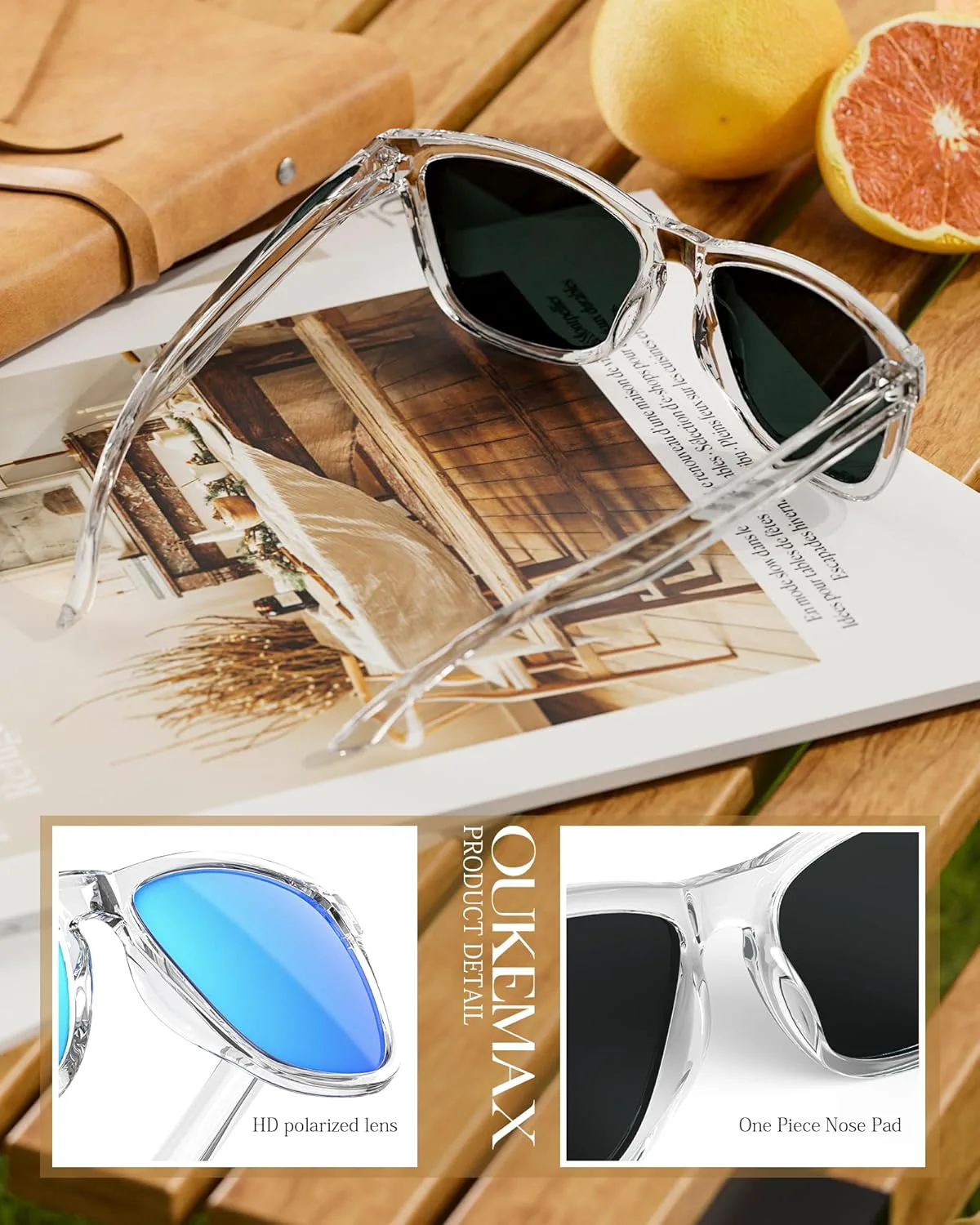 Женские поляризованные солнцезащитные очки: модные поляризованные солнцезащитные очки с защитой UV400 OUKEMAX, X91-black + Brown Gradient + Light Purple Pink
Женские поляризованные солнцезащитные очки: модные поляризованные солнцезащитные очки с защитой UV400 OUKEMAX, X91-black + Brown Gradient + Light Purple Pink