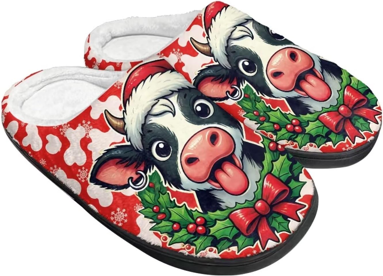 Домашние тапочки Buxolandt Holiday Thanksgiving для женщин и мужчин- мягкие теплые тапочки для спальни, Christmas Cow Print
Домашние тапочки Buxolandt Holiday Thanksgiving для женщин и мужчин- мягкие теплые тапочки для спальни, Christmas Cow Print