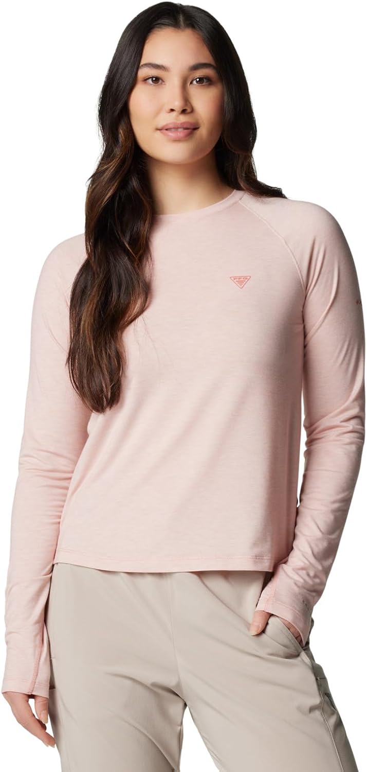 Columbia Womens PFG Uncharted Knit Long Sleeve, Faux Pink Heather
Columbia Womens PFG Uncharted Knit Long Sleeve, Faux Pink Heather