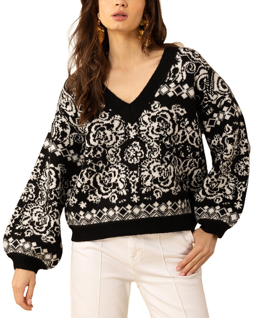 Hale Bob Jessica свитер с V-образным вырезом из шерстяной смеси, черный
Hale Bob Jessica свитер с V-образным вырезом из шерстяной смеси, черный