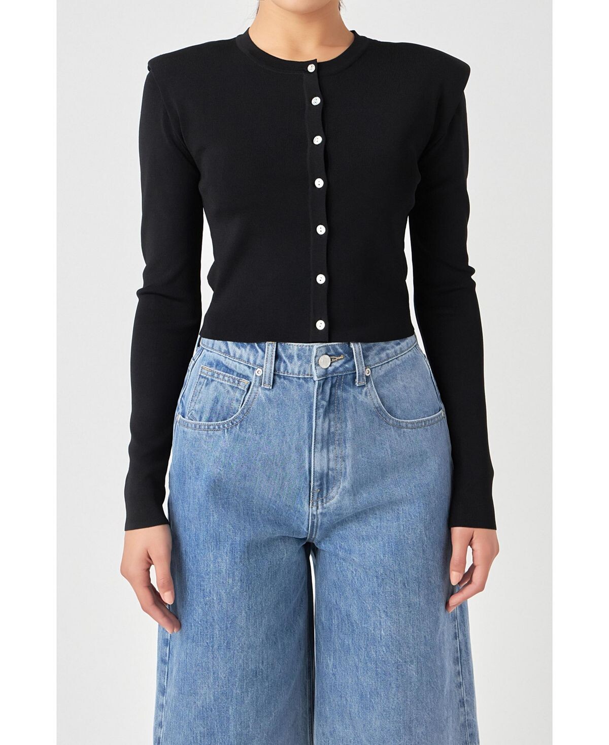 Женский кардиган с подплечниками Grey Lab, черный
Женский кардиган с подплечниками Grey Lab, черный