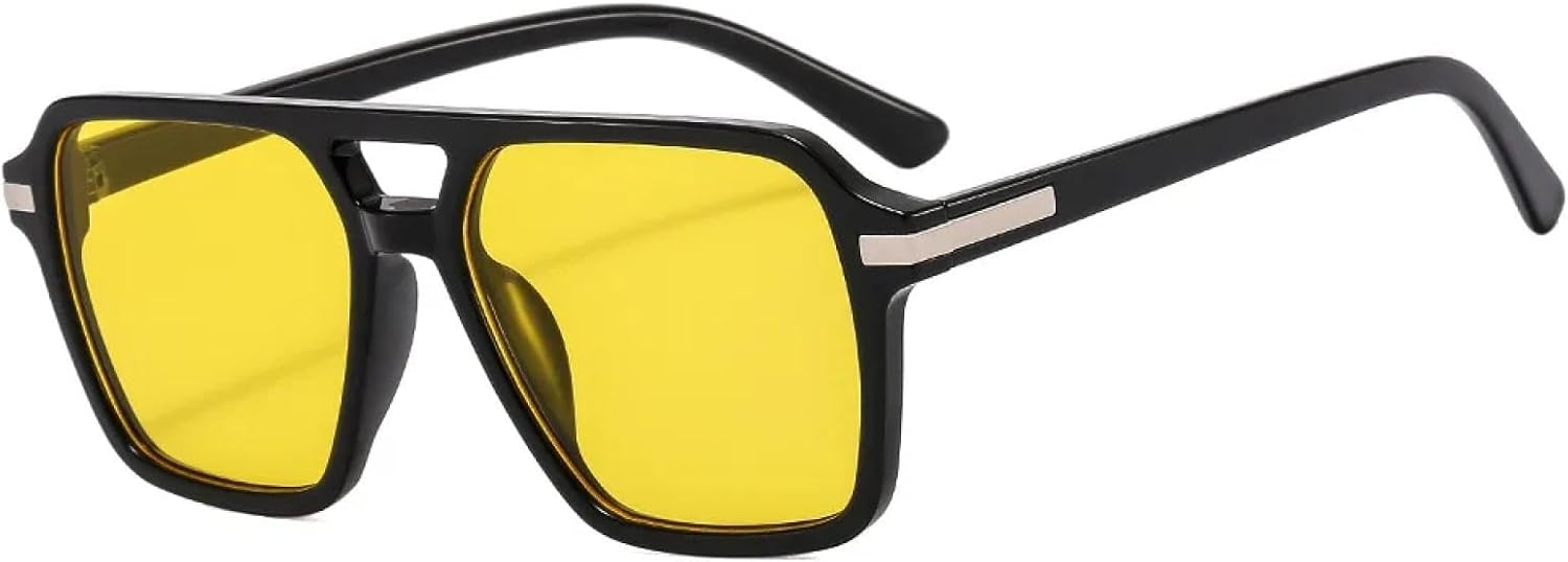 Солнцезащитные очки с защитой от УФ-излучения UV400 | Оправа с двойной перемычкой | Для женщин и мужчин | Для занятий спортом на открытом воздухе и вождения DSVIGF, Black Yellow
Солнцезащитные очки с защитой от УФ-излучения UV400 | Оправа с двойной перемычкой | Для женщин и мужчин | Для занятий спортом на открытом воздухе и вождения DSVIGF, Black Yellow