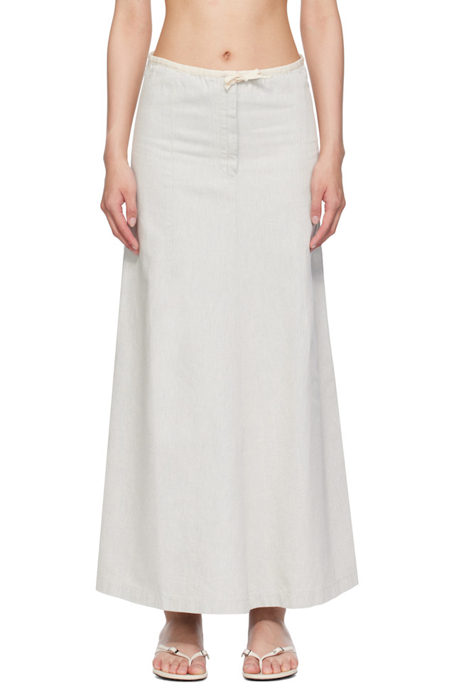 Юбка макси из денима Arthur Baserange, экрю
Юбка макси из денима Arthur Baserange, экрю