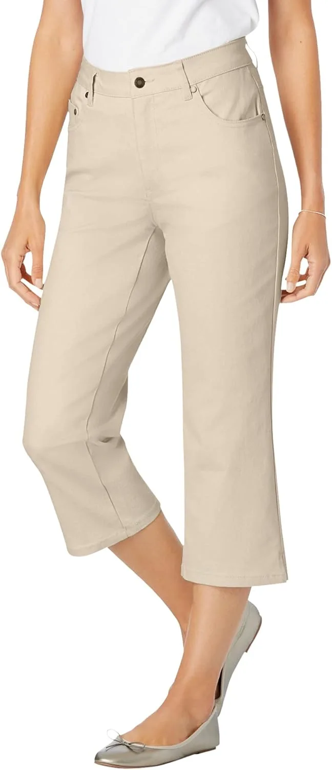 Woman Within Plus Size Stretch Denim Five-Pocket Capri Jeans
Woman Within Plus Size Stretch Denim Five-Pocket Capri Jeans