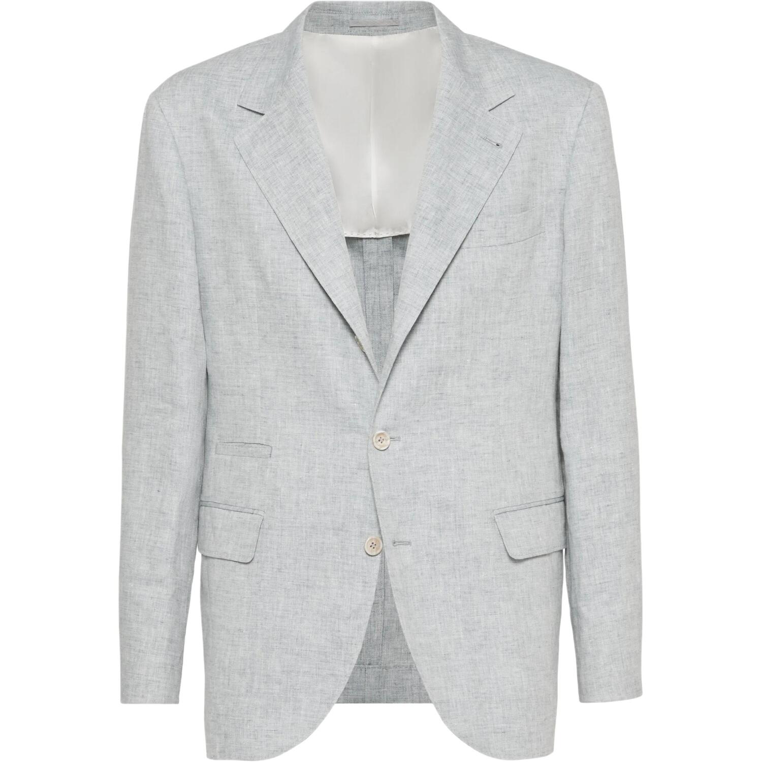 Brunello Cucinelli Однобортный длинный пиджак, Light Gray
Brunello Cucinelli Однобортный длинный пиджак, Light Gray