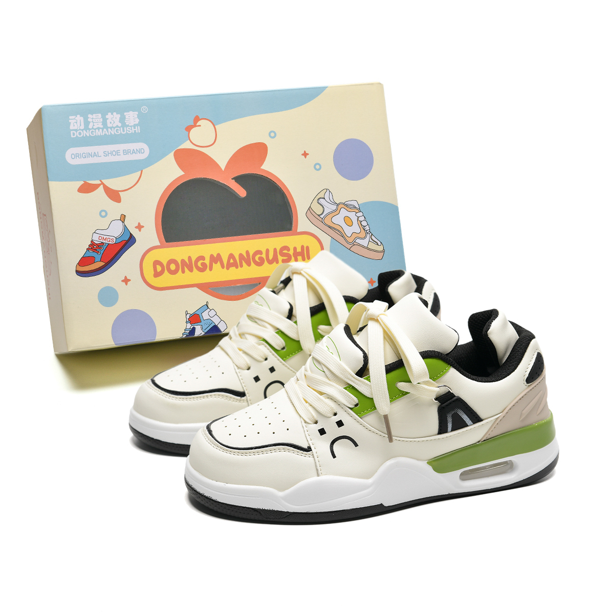 Anime story Скользоустойчивые, износостойкие, легкие, дышащие низкие скейтерские кроссовки унисекс бело-зеленые, цвет White Green
Anime story Скользоустойчивые, износостойкие, легкие, дышащие низкие скейтерские кроссовки унисекс бело-зеленые, цвет White Green