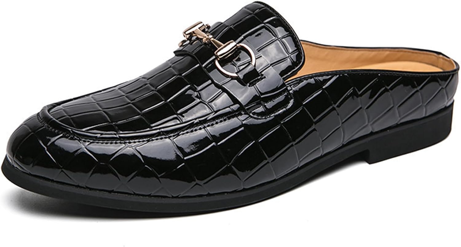 Мужские мюли-сандалии с низким широким каблуком, модной металлической пряжкой, комфортные, без задника, с круглым носком, стильные лоферы для повседневной носки и офиса Bangteuo, черный
Мужские мюли-сандалии с низким широким каблуком, модной металлической пряжкой, комфортные, без задника, с круглым носком, стильные лоферы для повседневной носки и офиса Bangteuo, черный