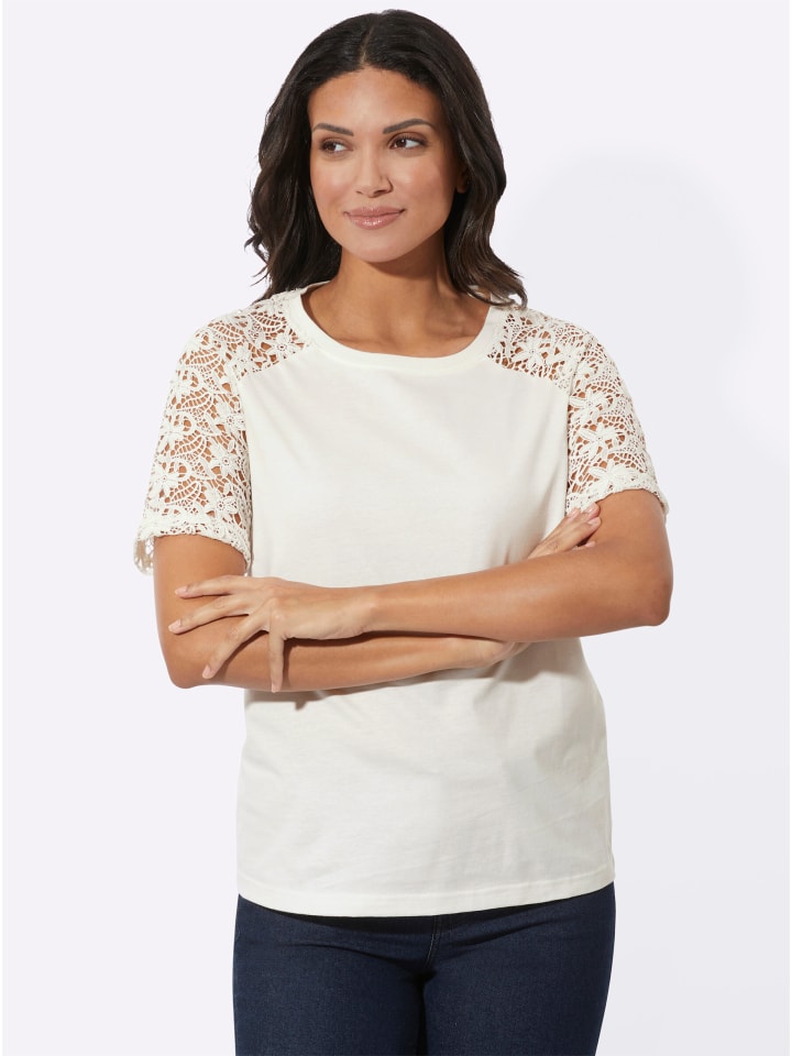 Кружевная рубашка цвета экрю Sieh an!
Кружевная рубашка цвета экрю Sieh an!