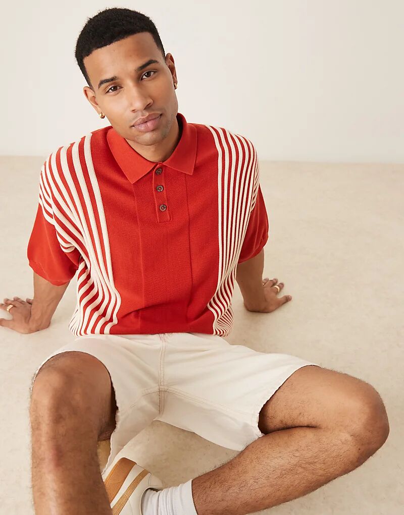 Свободное трикотажное поло ASOS DESIGN свободного кроя с контрастной полосой красного цвета
Свободное трикотажное поло ASOS DESIGN свободного кроя с контрастной полосой красного цвета