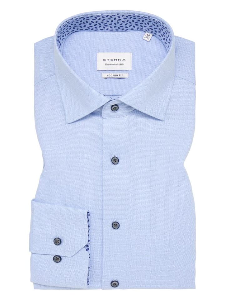 Рубашка Eterna Langarmhemd, светло-синий
Рубашка Eterna Langarmhemd, светло-синий