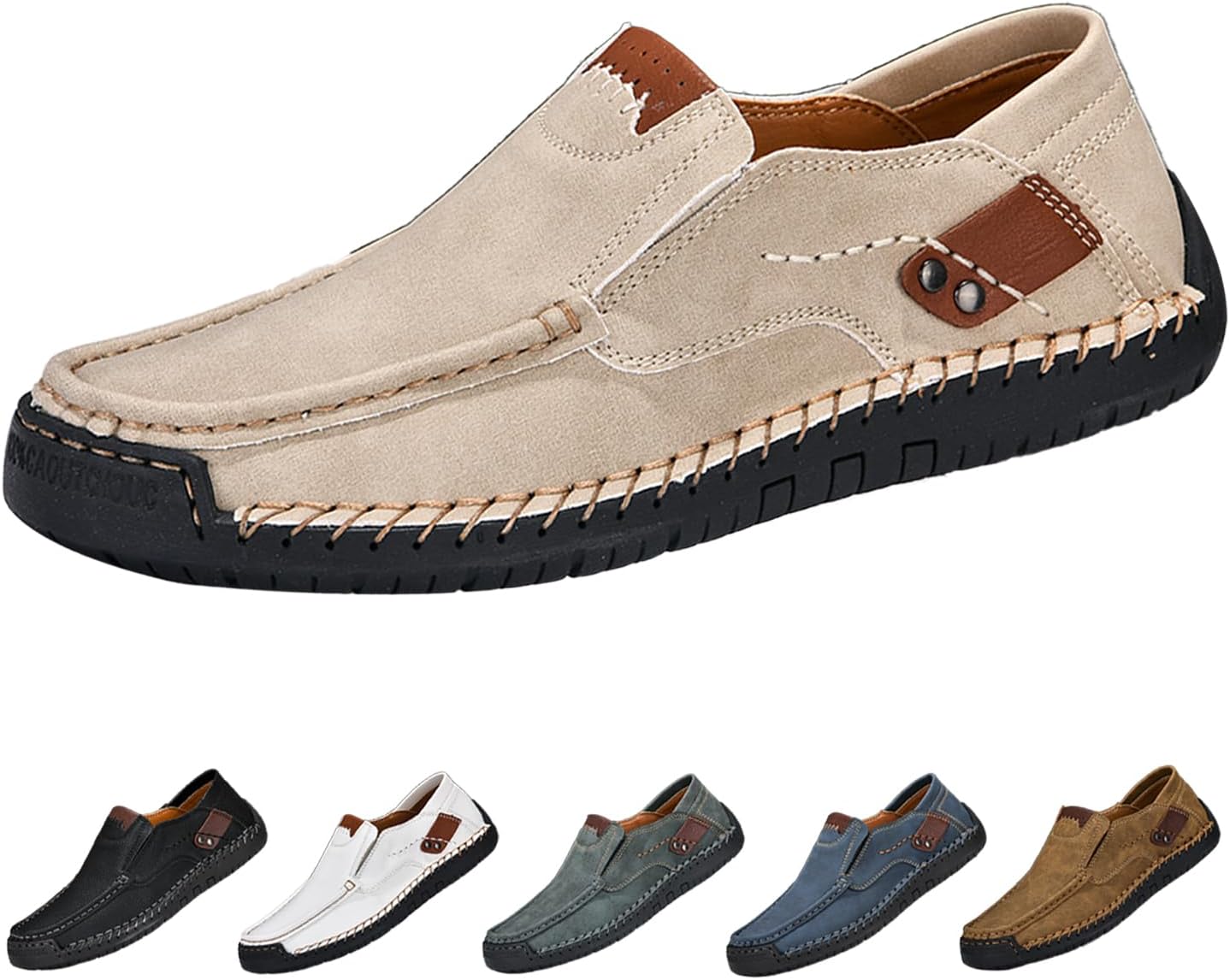 Мужские кожаные повседневные слипоны-лоферы и ходьбы, винтажные модные удобные туфли с ручной строчкой, противоскользящие Hneowgn, бежевый
Мужские кожаные повседневные слипоны-лоферы и ходьбы, винтажные модные удобные туфли с ручной строчкой, противоскользящие Hneowgn, бежевый