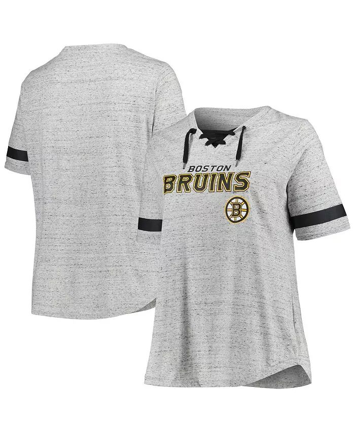 Женская футболка Boston Bruins большого размера цвета Heather Grey со шнуровкой Fanatics
Женская футболка Boston Bruins большого размера цвета Heather Grey со шнуровкой Fanatics