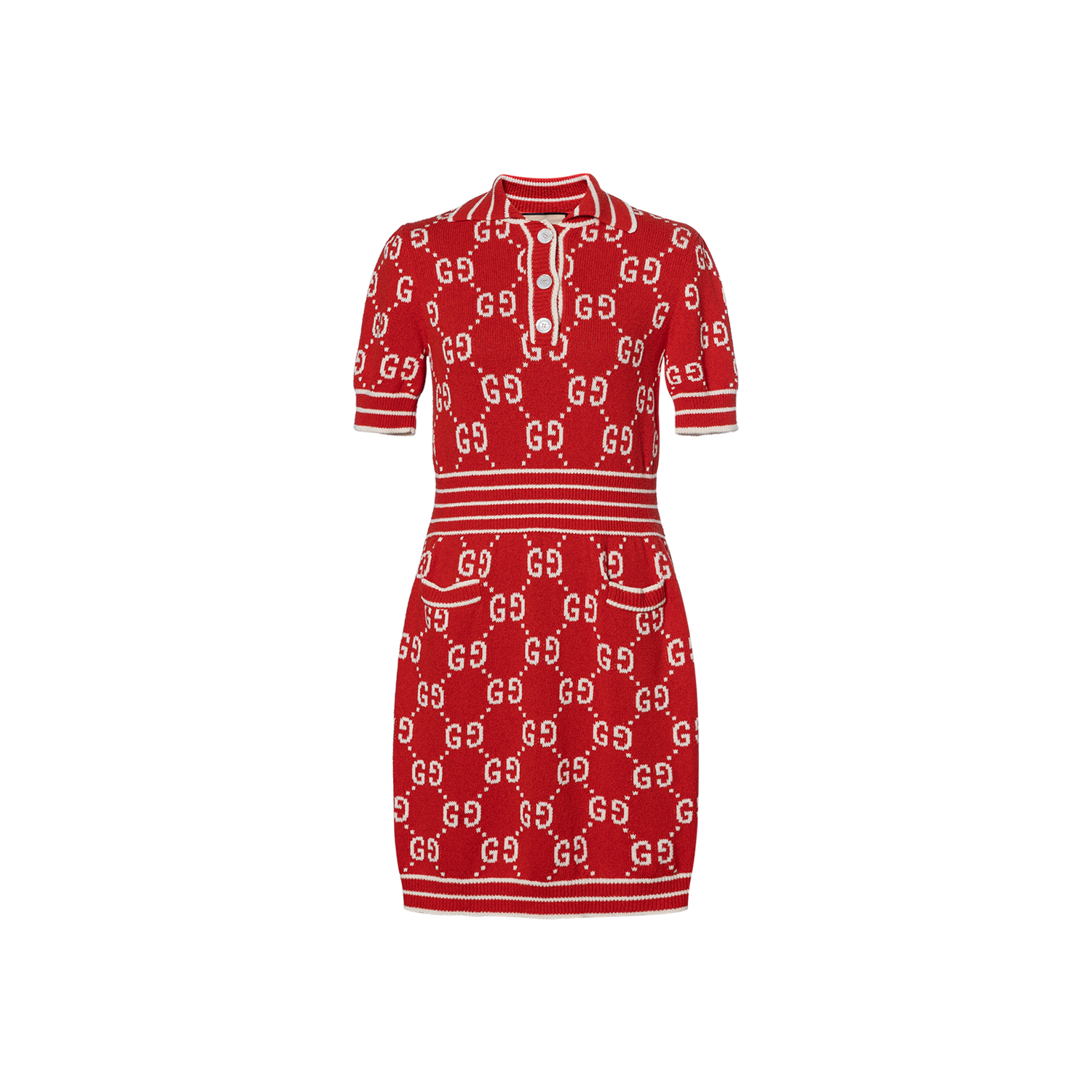 Монограммированное платье-поло gg GUCCI, красный
Монограммированное платье-поло gg GUCCI, красный