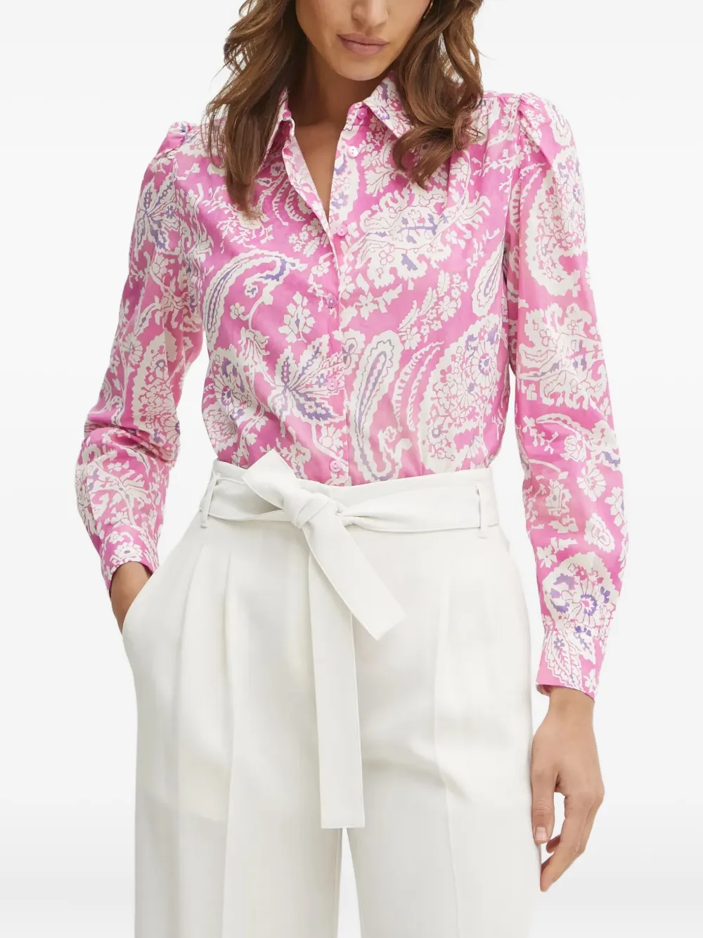 Рубашка с рукавами-буфами и принтом пейсли LUISA SPAGNOLI, розовый
Рубашка с рукавами-буфами и принтом пейсли LUISA SPAGNOLI, розовый