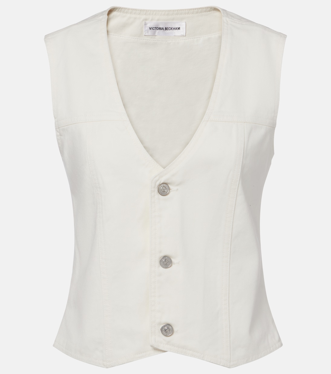 Джинсовая жилетка Victoria Beckham, Washed White
Джинсовая жилетка Victoria Beckham, Washed White