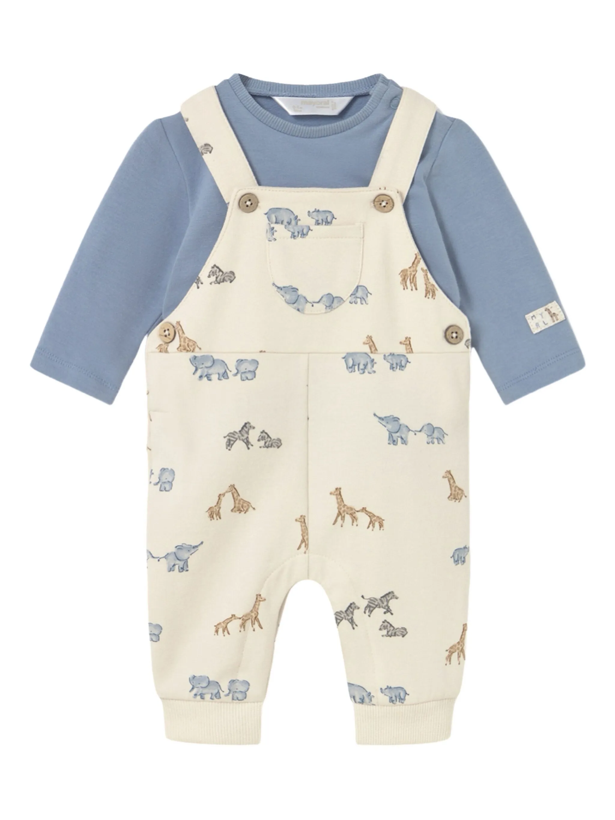 Комплект из двух комбинезонов с принтом Mayoral, синий
Комплект из двух комбинезонов с принтом Mayoral, синий