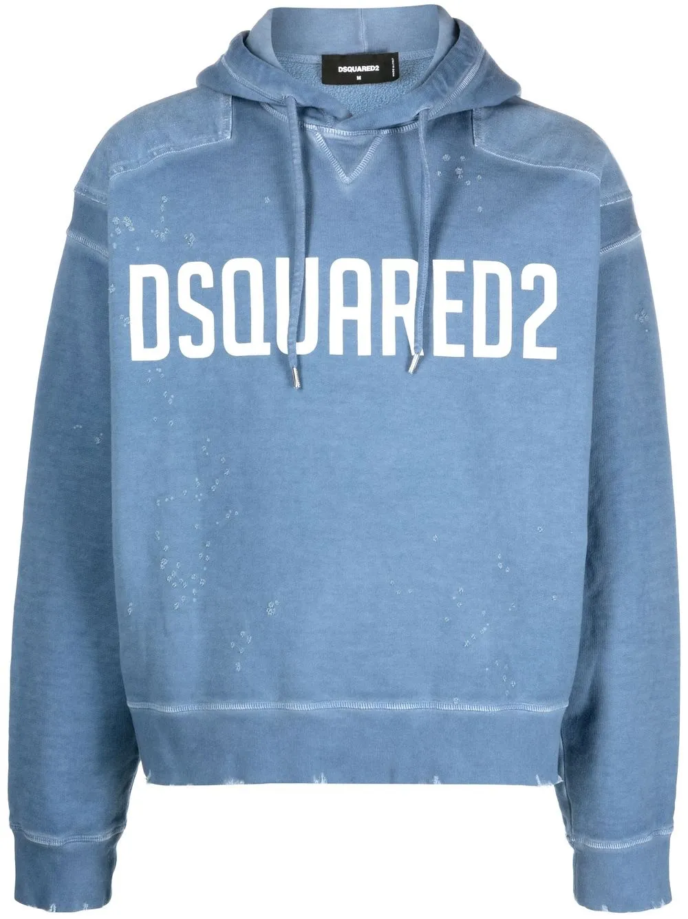 Толстовка с логотипом и эффектом потертости DSQUARED2, синий 
Толстовка с логотипом и эффектом потертости DSQUARED2, синий
